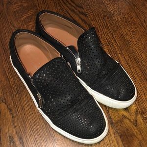 Black slip on sneakers. Size 8
